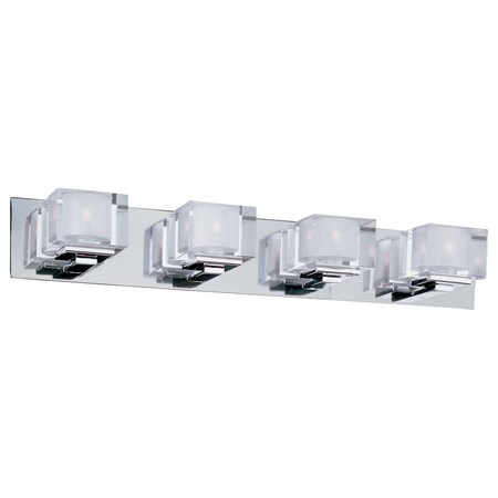Maxim Four Light Polished Chrome Clear Glass Vanity 10004CLPC